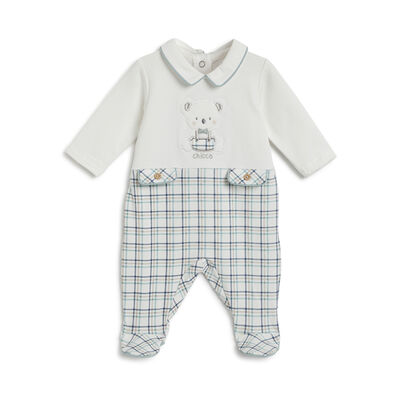 Boys Bronze Applique Nappy Opening Babysuit